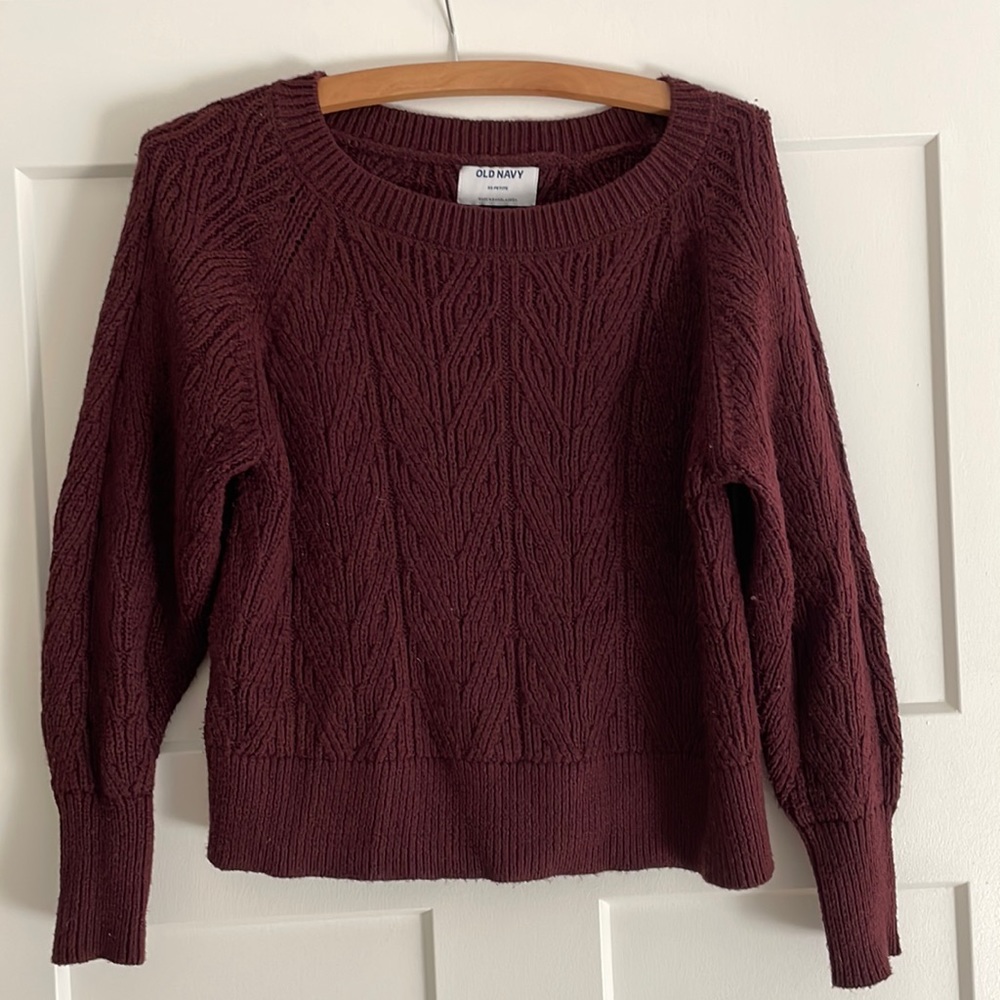 Maroon crop sweater